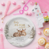 Baby es ist kalt außerhalb von Forest Deer Baby Sh Pappteller (Party)