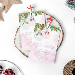 Baby es ist kalt außerhalb Weihnachts Mädchen Dusc Einladung