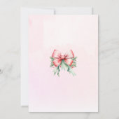 Baby es ist kalt außerhalb Weihnachts Mädchen Dusc Einladung (Rückseite)