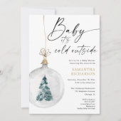 Baby es ist kalt außerhalb Weihnachtsdusche Einladung (Vorderseite)