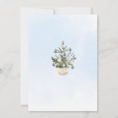 Baby es ist kalt außerhalb Weihnachtsjunge Dusche Einladung (Rückseite)