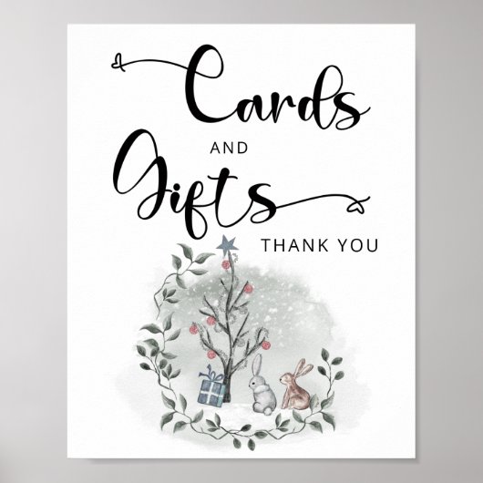 Baby es ist kalt außerhalb Winterkarten und Gesche Poster (Vorne)