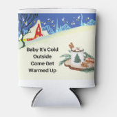 Baby Es ist kalt draußen auf einem Getränk Dosenkühler (Vorderseite)