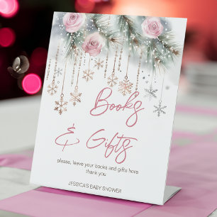 Baby es ist kalt draußen Baby Duschtisch. Sockelschild