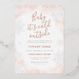 Baby es ist kalt draußen Baby-Party  Folieneinladung