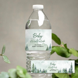 Baby, es ist kalt draußen Baby Shower Wasserflaschenetikett