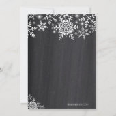 Baby Es ist kalt draußen Babydusche auf Chalkboard Einladung (Rückseite)