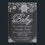 Baby Es ist kalt draußen Babydusche auf Chalkboard Einladung<br><div class="desc">Diese Einladung ist in unseren Snowflakes auf Chalkboard Baby Dusche Thema, perfekt für eine geschlechtsneutrale Babydusche während der Winter- oder Weihnachtszeit! Zusätzliche Farbschemata und Versionen dieses Designs sind in unserem Shop erhältlich, sowie die Koordinaten. Kontaktieren Sie uns, wenn Sie dieses Design für ein bestimmtes Produkt! Vielen Dank, dass Sie ein...</div>