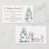 Baby es ist kalt draußen Babydusche Begleitkarte (Vorne/Hinten)