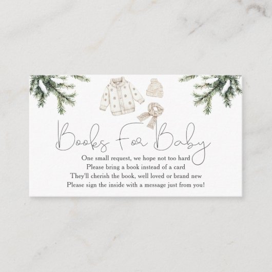 Baby Es ist kalt draußen Babydusche Bücher für Bab Begleitkarte (Vorderseite)