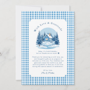 Baby Es ist kalt draußen Babydusche Danke