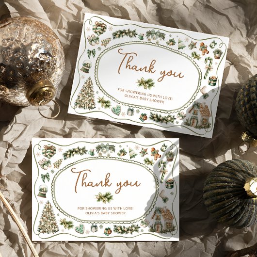 Baby Es ist kalt draußen Babydusche Danke Karte