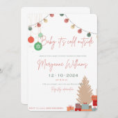 Baby es ist kalt draußen Babydusche Einladung (Vorne/Hinten)