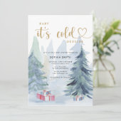 Baby es ist kalt draußen Babydusche Einladung (Stehend Vorderseite)