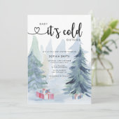 Baby es ist kalt draußen Babydusche Einladung (Stehend Vorderseite)