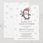 Baby Es ist kalt draußen Babydusche Einladung (Vorne/Hinten)