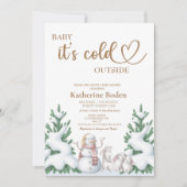 Baby es ist kalt draußen Babydusche Einladung (Vorderseite)