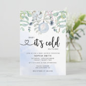 Baby es ist kalt draußen Babydusche Einladung (Stehend Vorderseite)