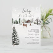 Baby Es ist kalt draußen Babydusche Einladung (Stehend Vorderseite)