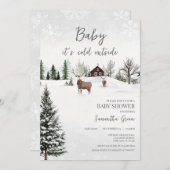 Baby Es ist kalt draußen Babydusche Einladung (Vorne/Hinten)