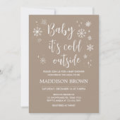 Baby Es ist kalt draußen Babydusche Einladung (Vorderseite)