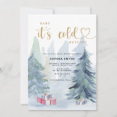 Baby es ist kalt draußen Babydusche Einladung (Vorderseite)