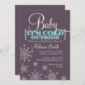 Baby Es ist kalt draußen Babydusche Einladung (Vorne/Hinten)