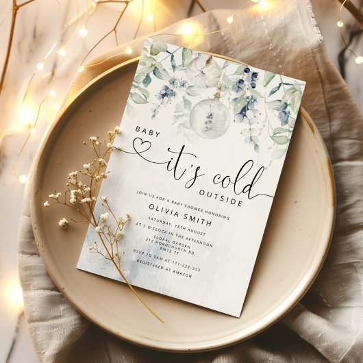 Baby es ist kalt draußen Babydusche Einladung