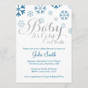 Baby Es ist kalt draußen Babydusche Einladung