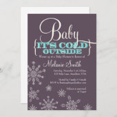 Baby Es ist kalt draußen Babydusche Einladung (Vorne/Hinten)