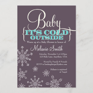 Baby Es ist kalt draußen Babydusche Einladung