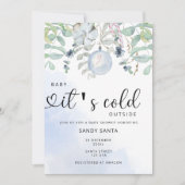 Baby es ist kalt draußen Babydusche Einladung (Vorderseite)