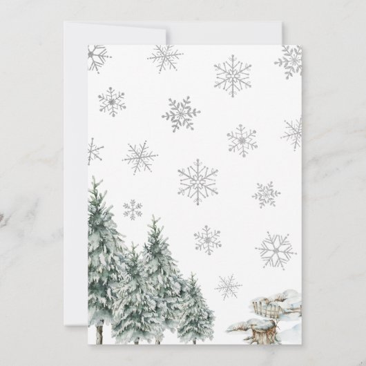 Baby Es ist kalt draußen Babydusche Einladung (Rückseite)