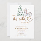 Baby es ist kalt draußen Babydusche Einladung (Vorderseite)