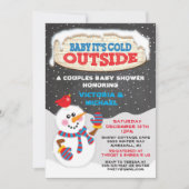 Baby es ist kalt draußen Babydusche Einladung (Vorderseite)