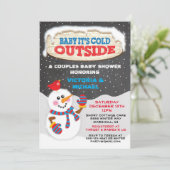 Baby es ist kalt draußen Babydusche Einladung (Stehend Vorderseite)