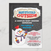 Baby es ist kalt draußen Babydusche Einladung (Vorne/Hinten)