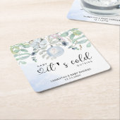 Baby es ist kalt draußen Babydusche Einladung Rechteckiger Pappuntersetzer (angewinkelt)