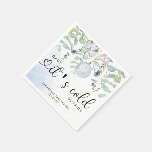 Baby es ist kalt draußen Babydusche Einladung Serviette (Ecke)