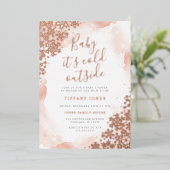 Baby es ist kalt draußen Babydusche Folieneinladung (Stehend vorne)