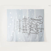 Baby Es ist kalt draußen Babydusche Hintergrund Wandteppich (Vorderseite (Horizontal))