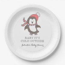 Baby Es ist kalt draußen Babydusche Papierplatte