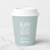 Baby es ist kalt draußen Babydusche Party Pappbecher (Rückseite)