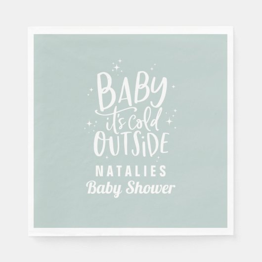 Baby es ist kalt draußen Babydusche Party Platz Serviette (Vorderseite)