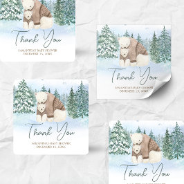 Baby Es ist kalt draußen Babydusche Quadratischer Aufkleber