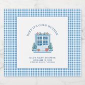 Baby Es ist kalt draußen Babydusche Schaumweinetikett (Einzelnes Label)