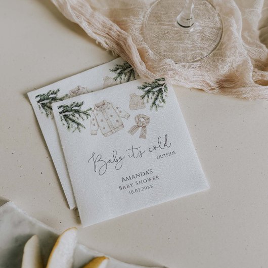 Baby Es ist kalt draußen Babydusche Serviette