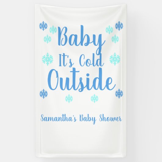 Baby Es ist kalt draußen Banner (Vertikal)