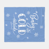 Baby Es ist kalt draußen blau Fleecedecke (Vorderseite (Horizontal))