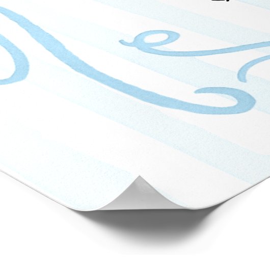 Baby, es ist kalt draußen, Blaues Babyshower Willk Poster (Ecke)